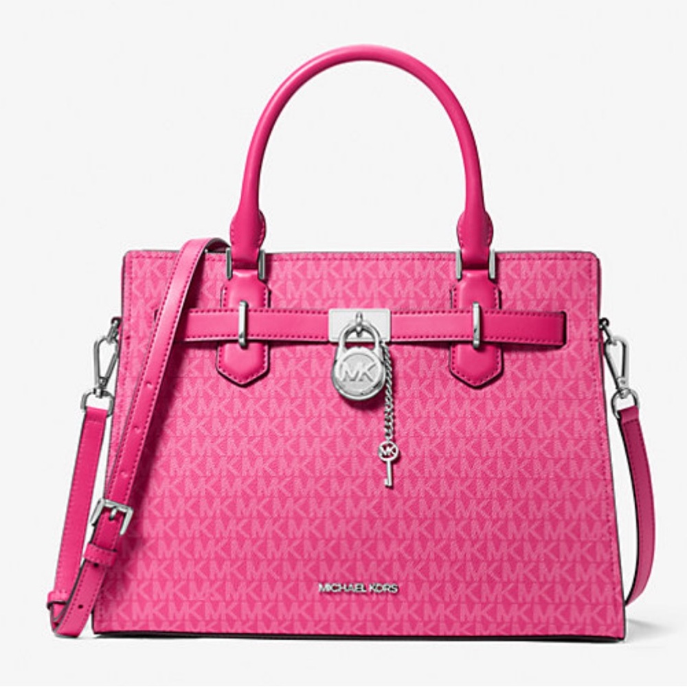 Michael Kors Hamilton Medium Signature Logo Satchel
Dragonfruit
NWT - Picture 5 of 16